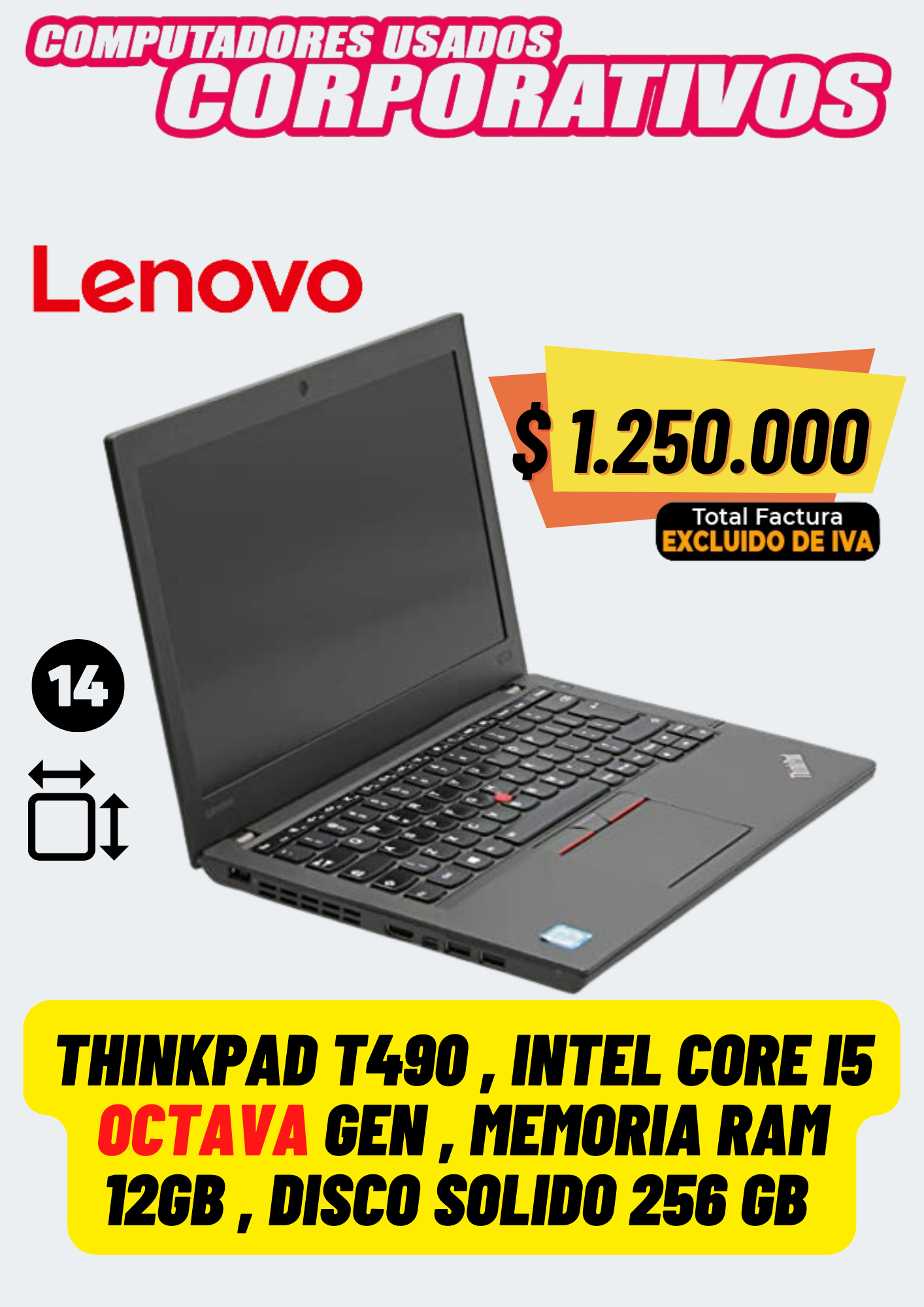 Lenovo T490 INTEL®CORE™I5